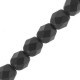 Czech Fire polished faceted glass beads 4mm Jet matted